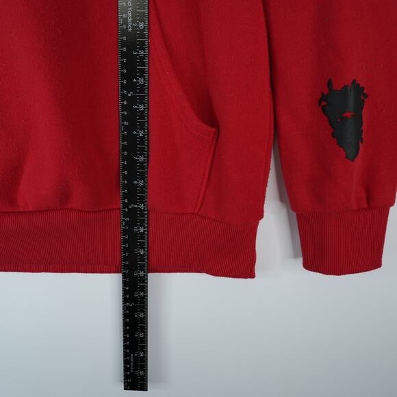 Crooks & Castles Hoodie Mens Large Red Chest Box Logo Sweatshirt - Picture 10 of 10